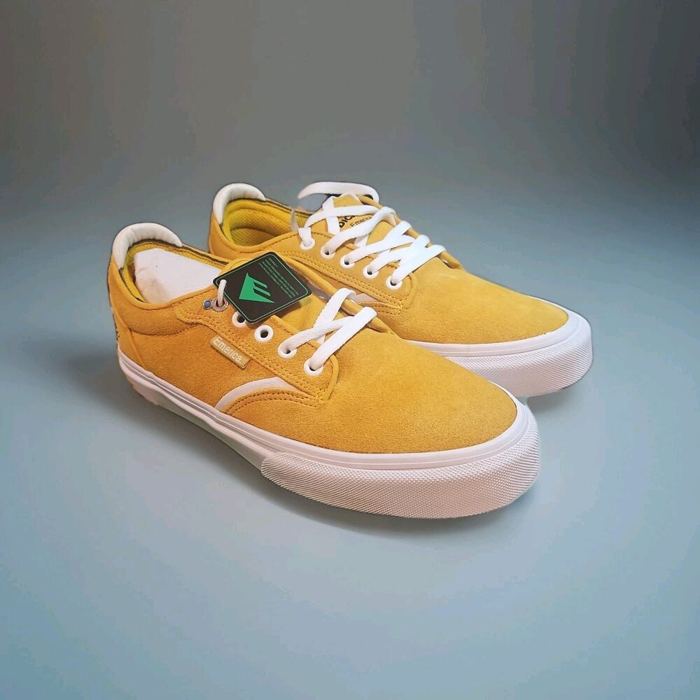 Emerica Dickson Mustard Skateboarding Shoes Yellow US Size 8